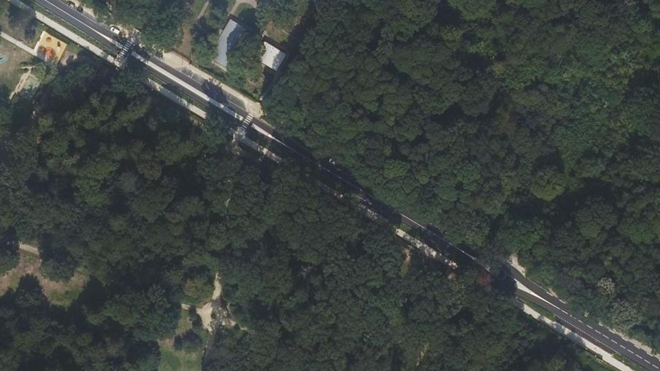 Vue aérienne du secteur de ACS Cormeilles Tennis-Padel, à Cormeilles-en-Parisis