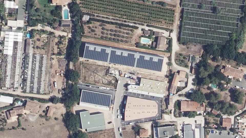 Vue aérienne du secteur de Le Court - Padel Indoor Hyères, à Hyères