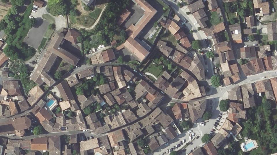 Vue aérienne du secteur de Montcuq Padel Club, à Montcuq-en-Quercy-Blanc