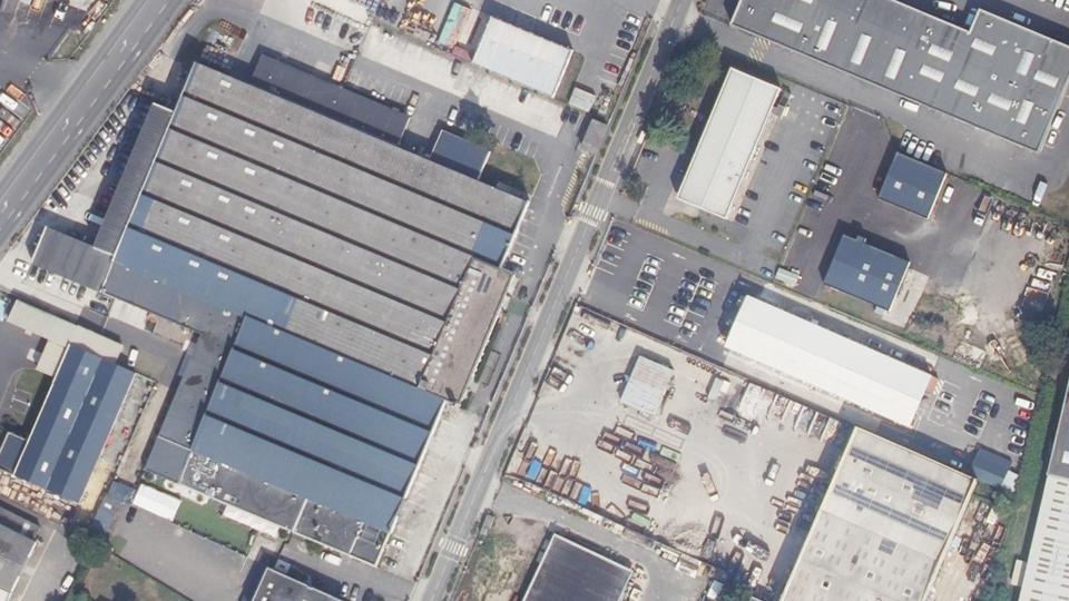Vue aérienne du secteur de Padel Football Club, à Beauchamp