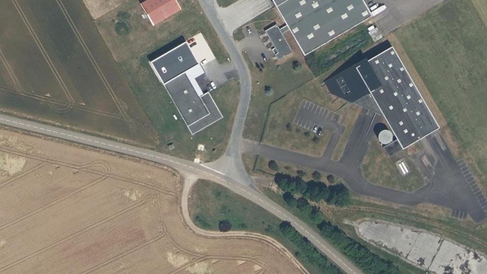 Vue aérienne du secteur de Padel Sphere Sens, à Cuy