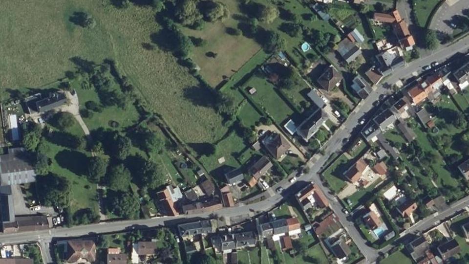 Vue aérienne du secteur de Padelistes Soissons, à Belleu