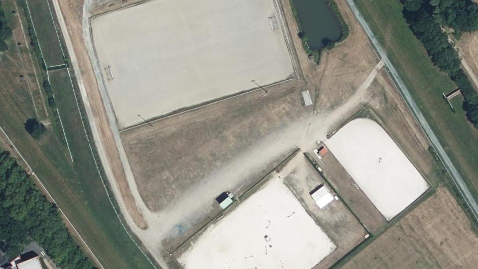 Vue aérienne du secteur de Tennis Entente Yonnaise, à La Roche-sur-Yon