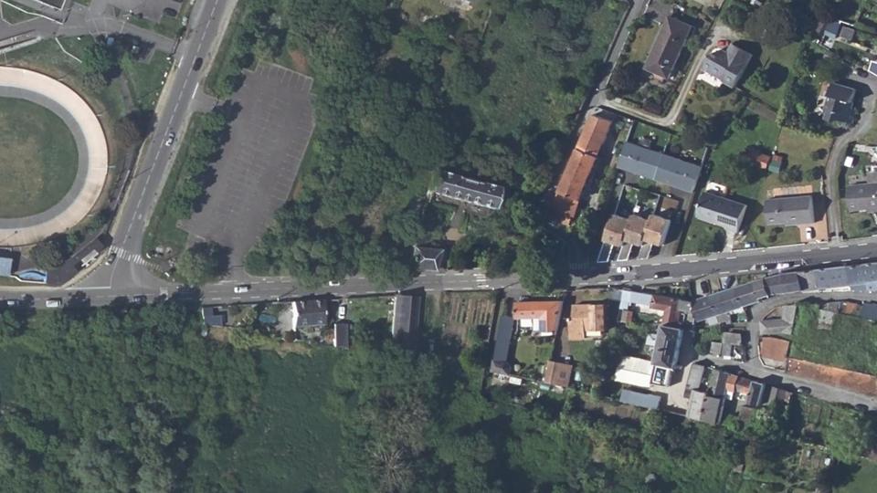 Vue aérienne du secteur de Tennis Padel Club Couëronnais, à Couëron