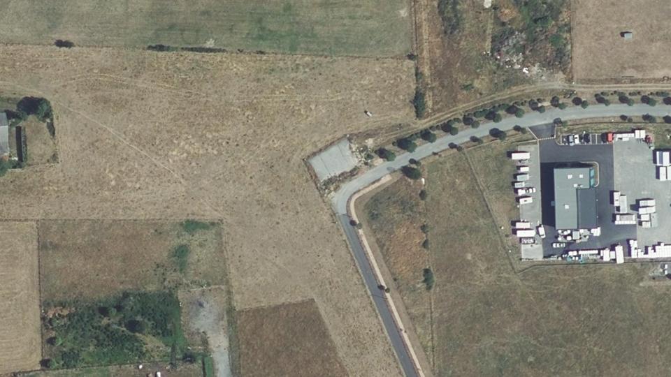 Vue aérienne du secteur de Time Padel, à Combronde