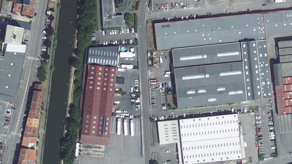 Vue aérienne du secteur de VidaPadel, à Maxéville