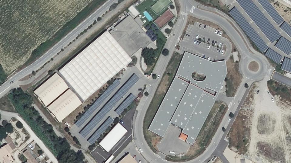 Vue aérienne du secteur de WinWin Padel Manosque, à Manosque