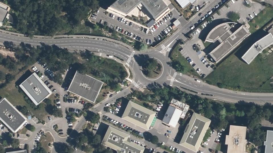 Vue aérienne du secteur de Work and Padel Hopps, à Aix-en-Provence